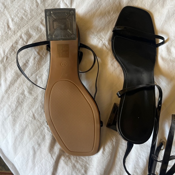 Steve Madden Black Strappy Heels - Picture 3 of 4